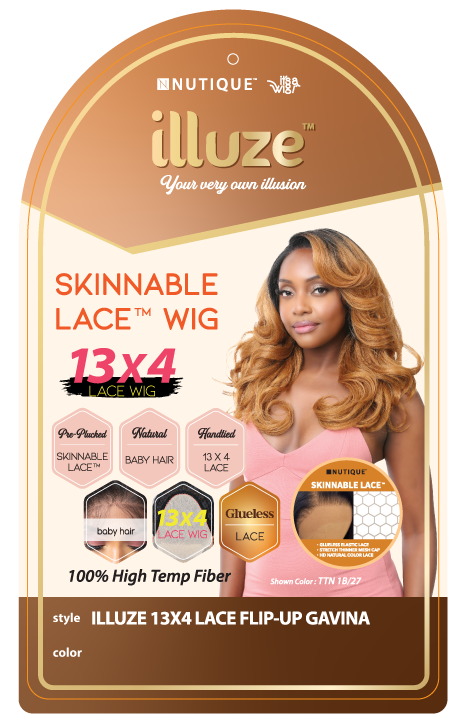 Illuze 13x4 HD Lace Flip-Up Gavina Straight Synthetic Wig