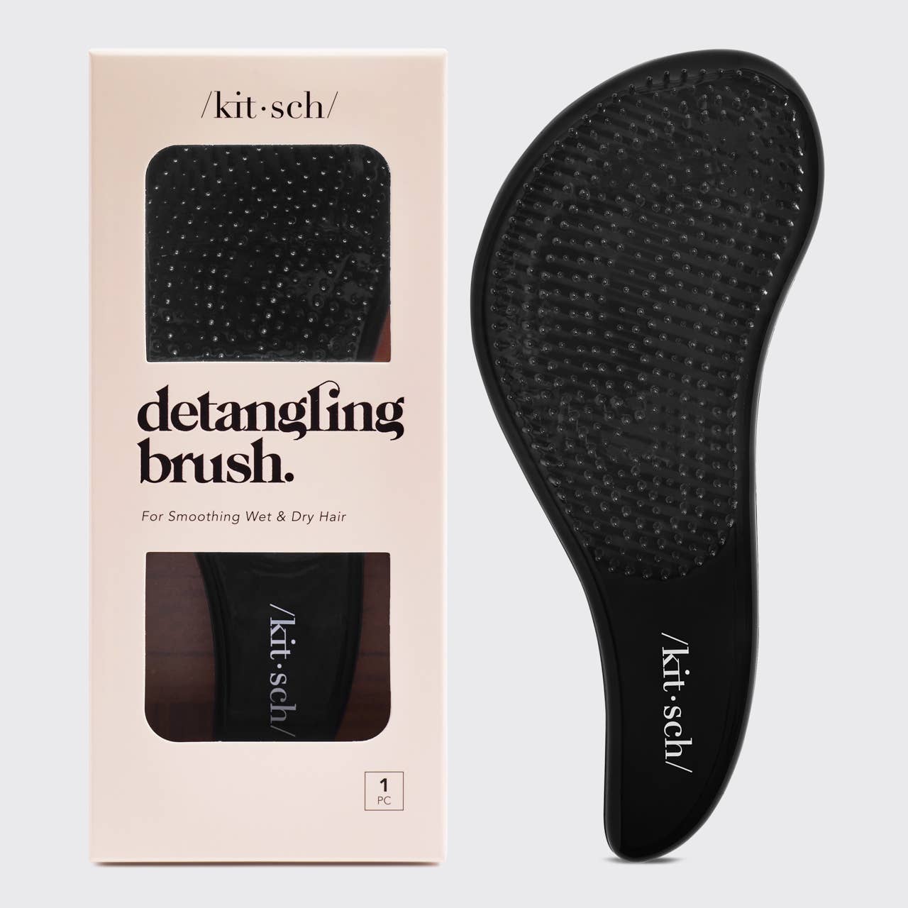 KITSCH Detangling Brush for Wet & Dry Hair - Black