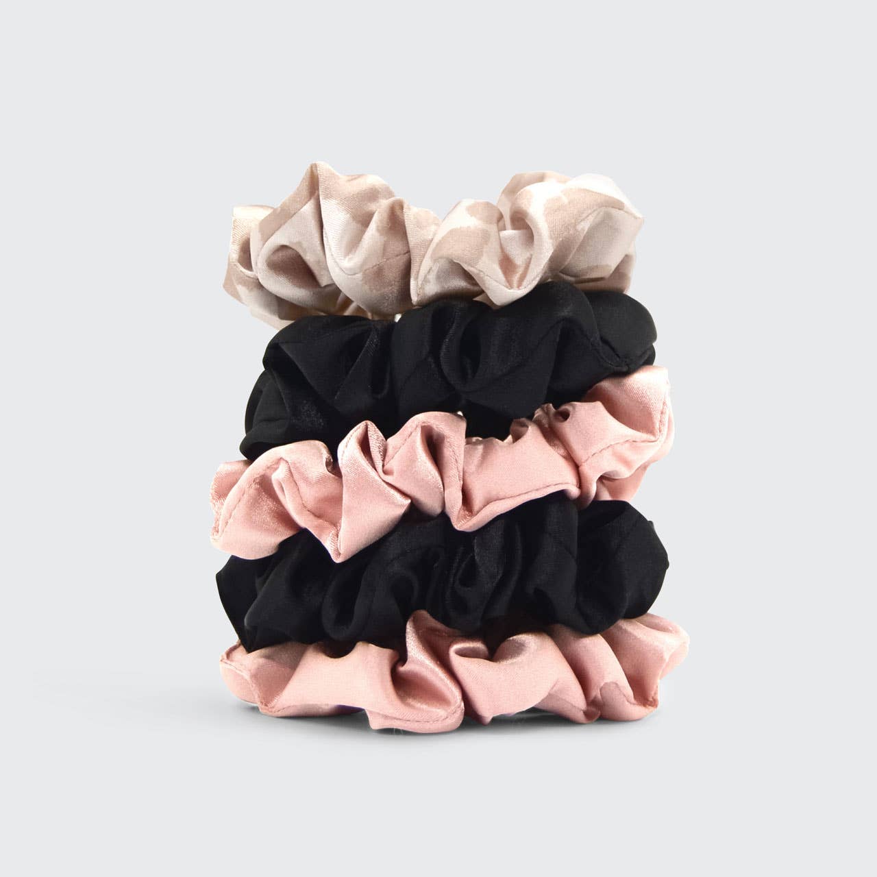 Satin Sleep Scrunchies 5-Pack for Hair Protection - Assorted Colors