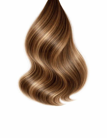 Cinnamon Bun Seamless Weft Human Hair Extensions 20" - 50g