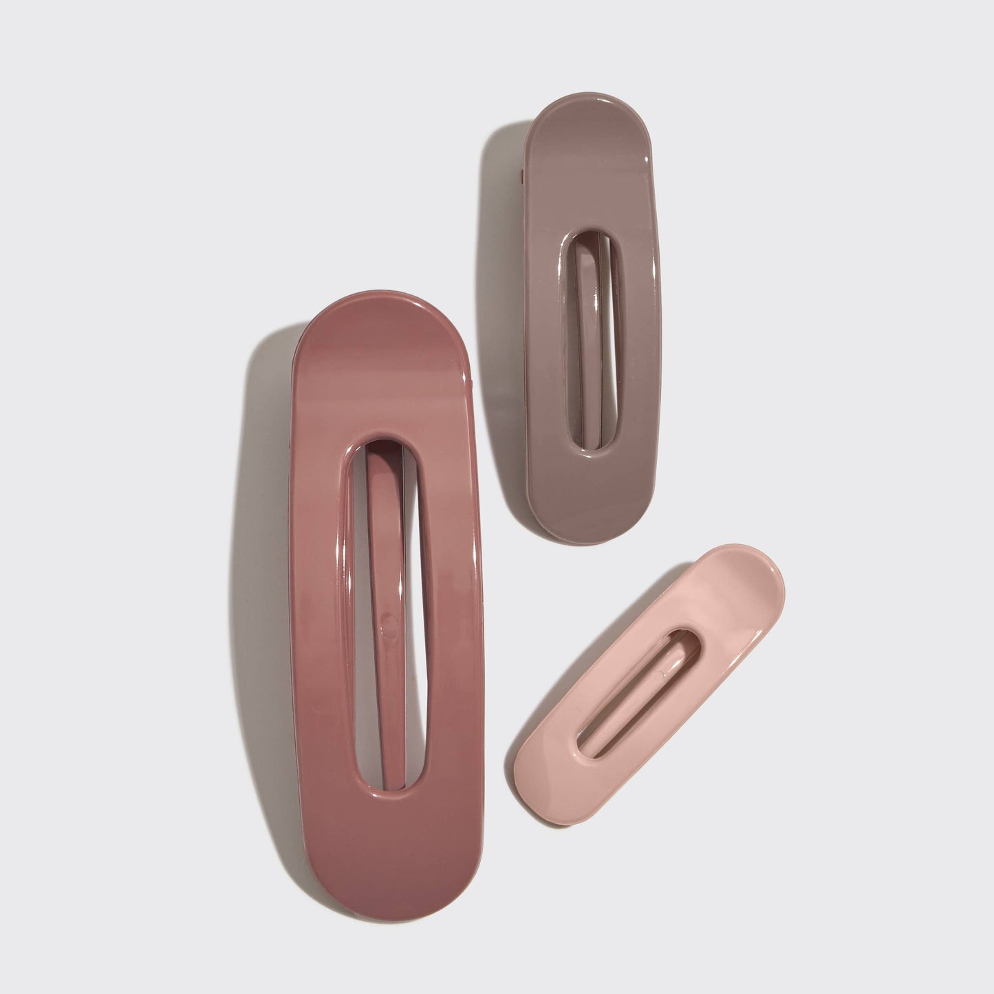 KITSCH Flat Lay Claw Clip 3-Pack Ultra Glossy - Terracotta