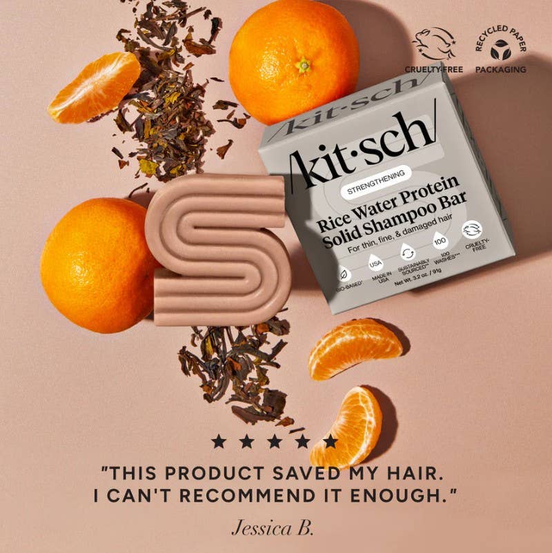 Rice Water Shampoo Bar for Hair Growth & Strengthening