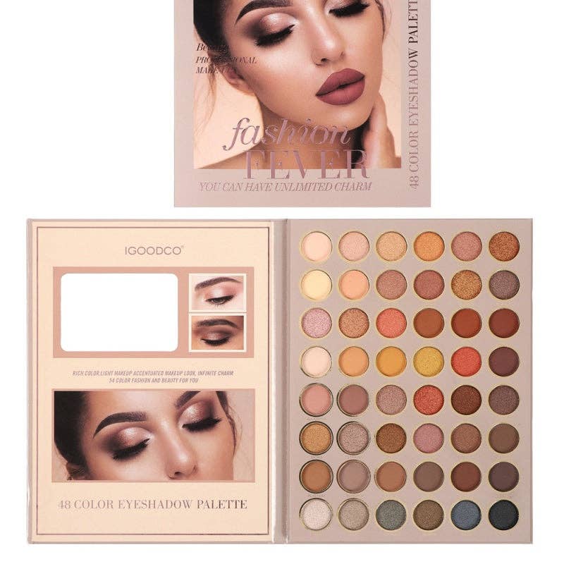 Multicolor 48 Shades Eyeshadow Palette - Stunning Eye Makeup Palette: Red