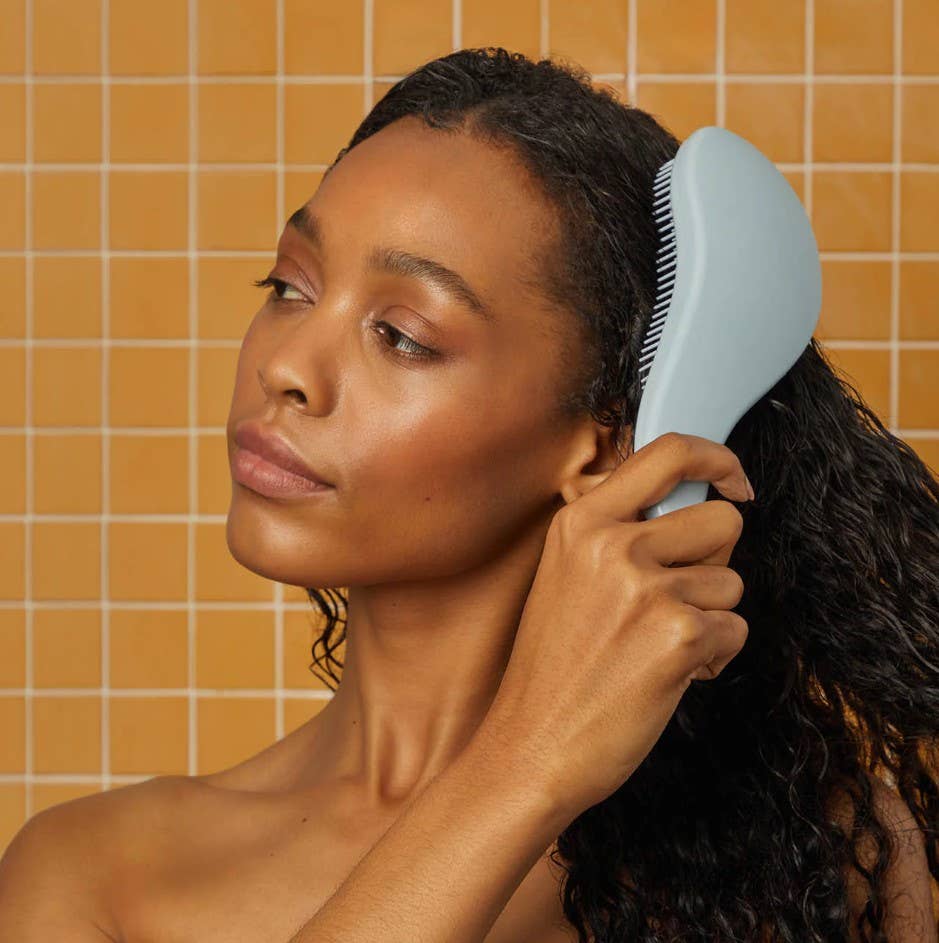 KITSCH Detangling Brush for Wet & Dry Hair - Haze Blue