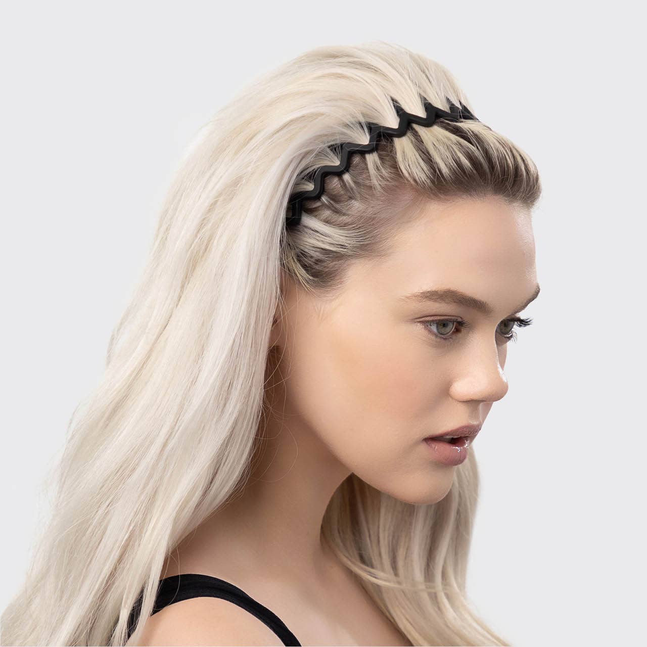 Zig Zag Headband 2-Pack for Hair Styling - Black & Tortoise