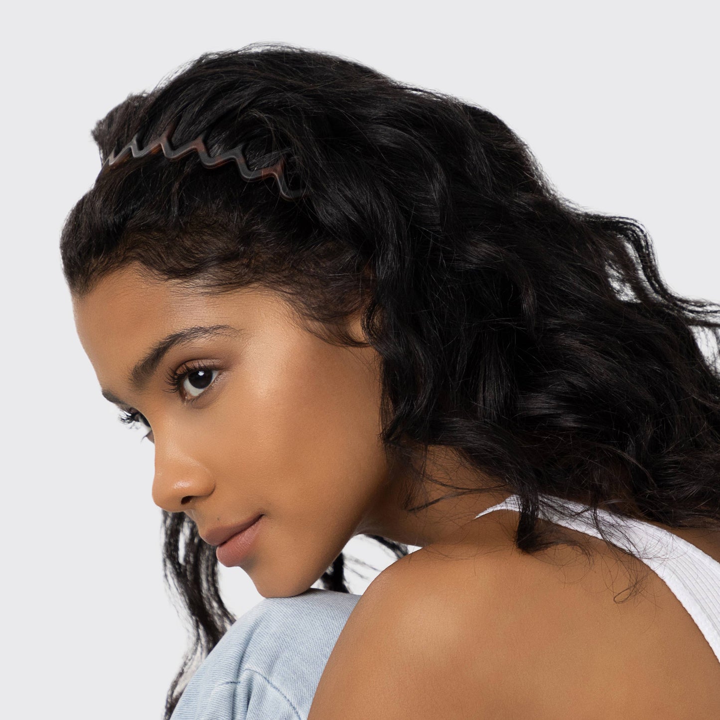 Zig Zag Headband 2-Pack for Hair Styling - Black & Tortoise