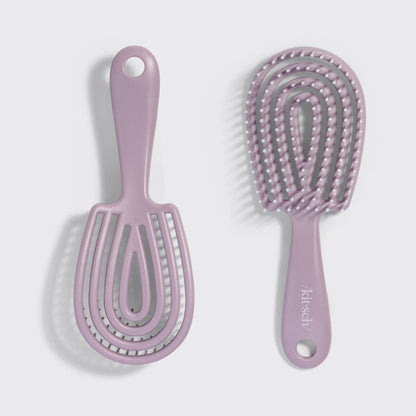 KITSCH Mini Soft Violet Detangling Flexi Brush for All Hair Types