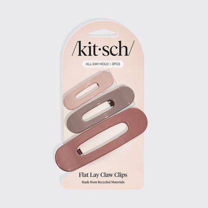KITSCH Flat Lay Claw Clip 3-Pack Ultra Glossy - Terracotta