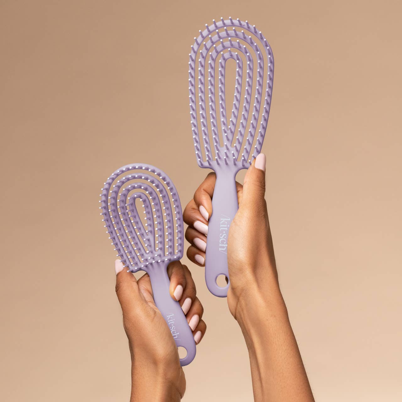 KITSCH Mini Soft Violet Detangling Flexi Brush for All Hair Types