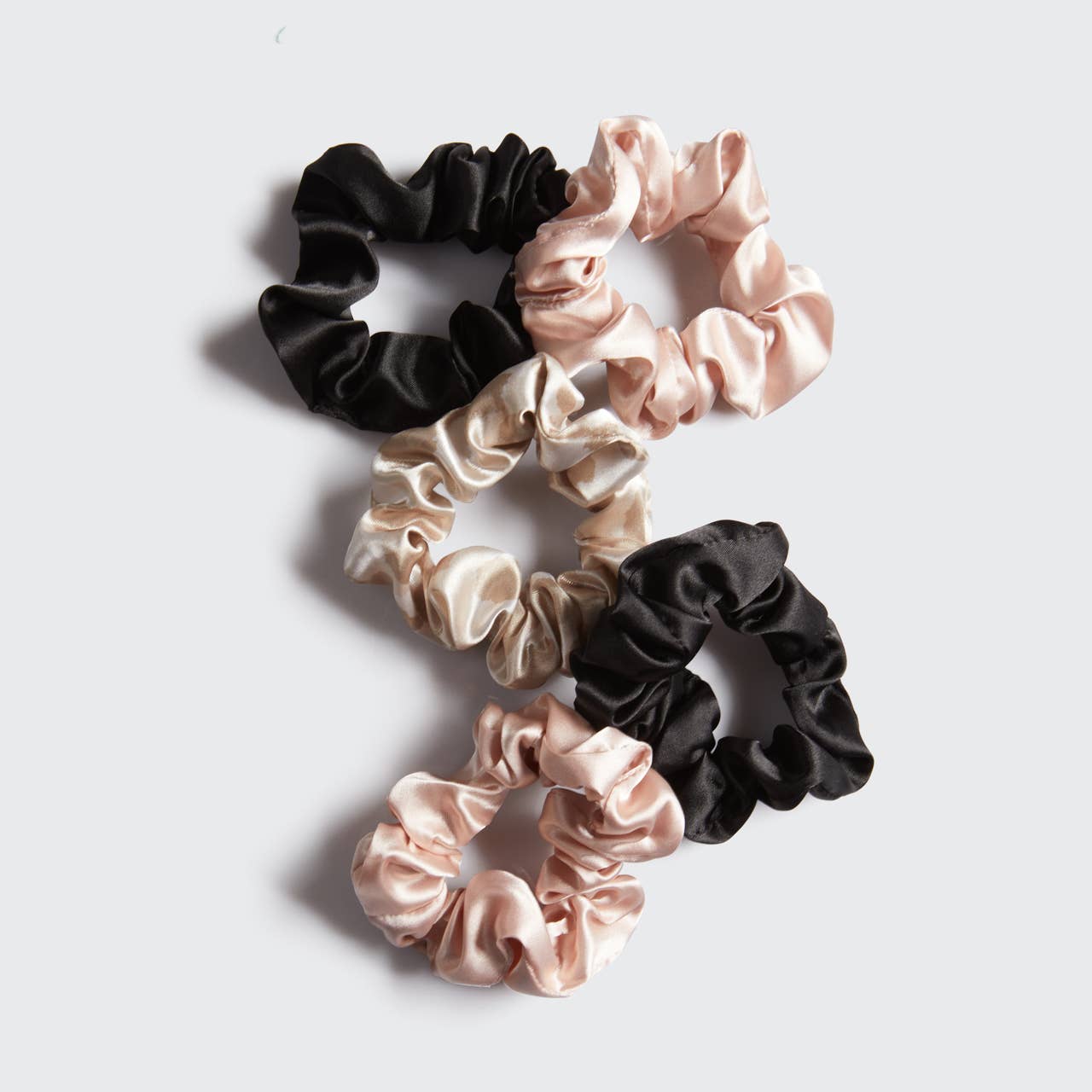 Satin Sleep Scrunchies 5-Pack for Hair Protection - Assorted Colors