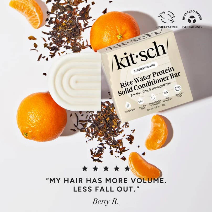 KITSCH Rice Water Shampoo & Conditioner Bar Combo for Hair Growth