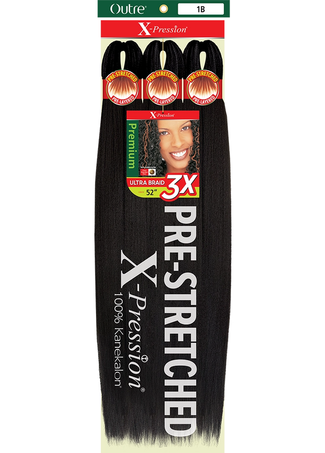 Outre X-Pression 3X Ultra Pre-Stretched Kanekalon Braiding Hair 52"