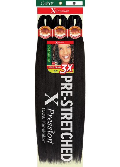 Outre X-Pression 3X Ultra Pre-Stretched Kanekalon Braiding Hair 52"