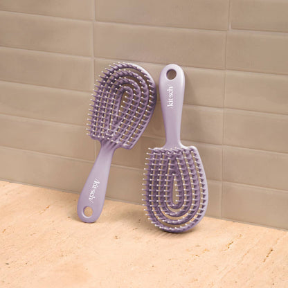 KITSCH Mini Soft Violet Detangling Flexi Brush for All Hair Types
