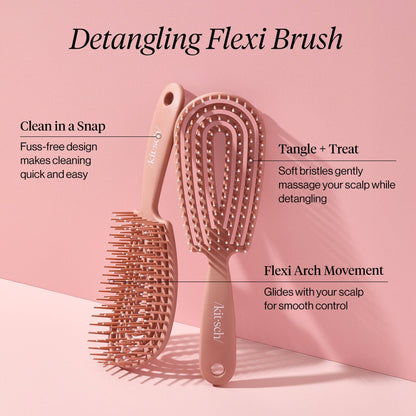 KITSCH Detangling Flexi Brush for Wet & Dry Hair - Terracotta