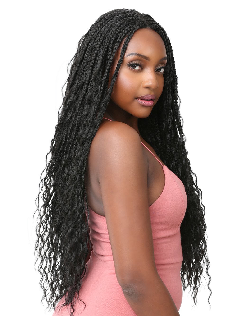 4"x4" Lace Boho Box Braid Wig 30"