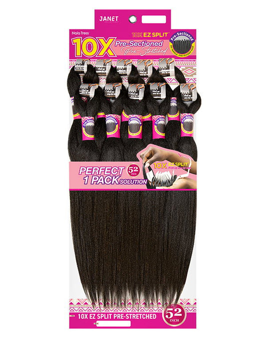 10x EZ Split 52” Pre-Stretched Braiding Hair
