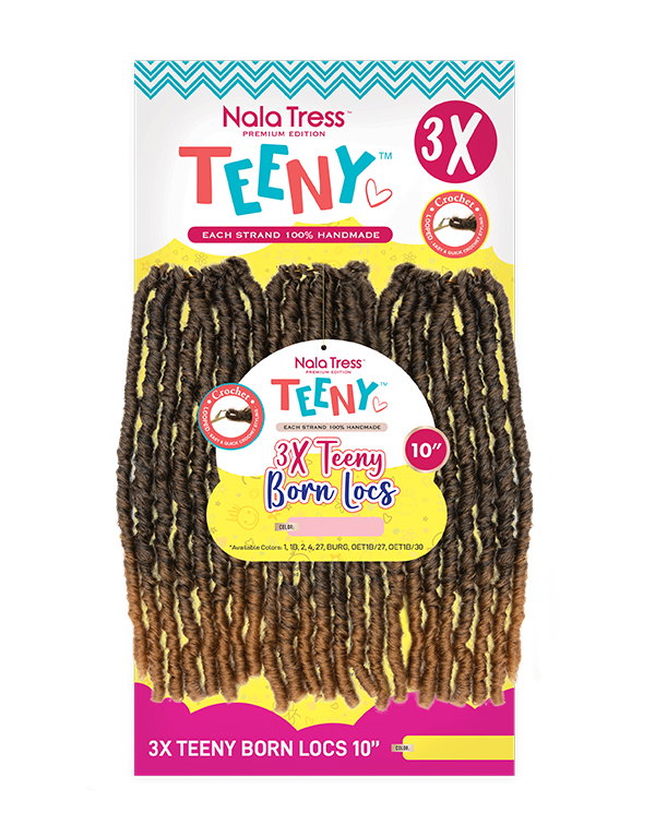 3x Teeny Born Locs 10" - Janet Collection