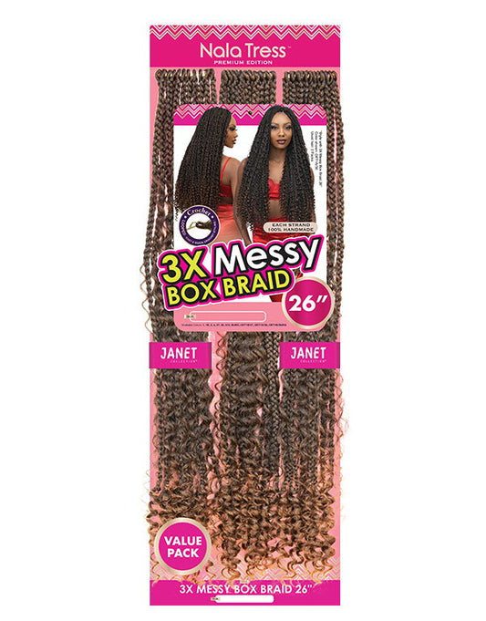 3x Messy Box Braid 26" - Janet Collection